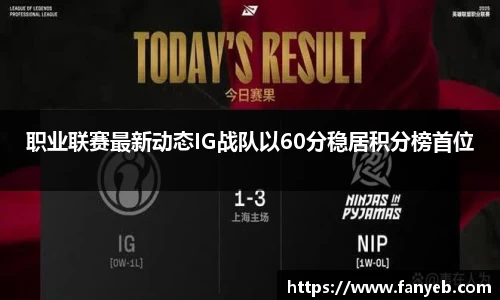 职业联赛最新动态IG战队以60分稳居积分榜首位